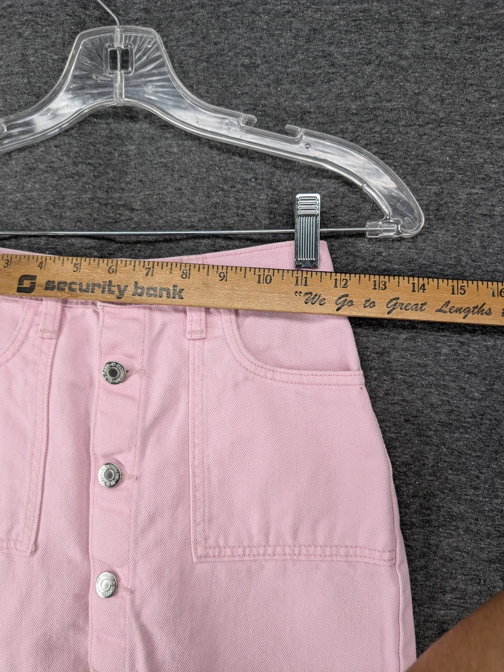 Girl's Old Navy Pink Button-Front Denim Skirt